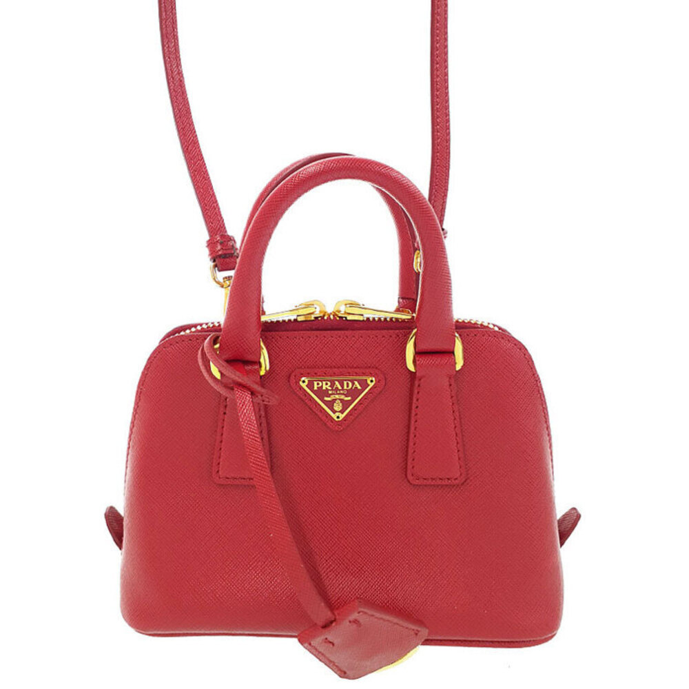 Prada Saffiano Leather Promenade Crossbody Bag red